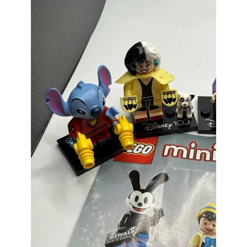 Disney 100 Lego Minifigures 8 Complete Stitch Cruella Evil Queen Coco Pocahontas